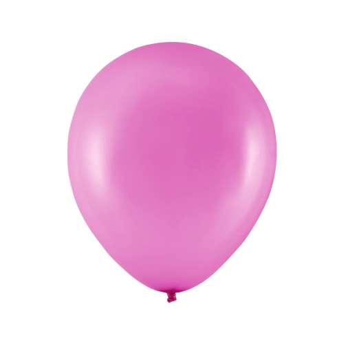 Fukszia metál lufi 25 cm – 10 darabos csomag