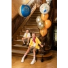 Balon sferic din folie Harry Potter cu stema Hogwarts, 50 cm