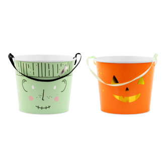 Halloween vedra za sladkarije 13,5 cm – set 2 dizajnov