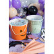 Halloween édességvödrök 13,5 cm – 2 dizájn készletben