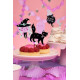 Halloween cupcake beszúrók – boszorkány, macska, szellem, 14 cm, 6 db