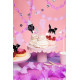 Halloween cupcake beszúrók – boszorkány, macska, szellem, 14 cm, 6 db