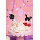 Halloween cupcake beszúrók – boszorkány, macska, szellem, 14 cm, 6 db