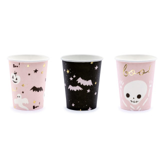 Halloween papirnati kozarci 220 ml, mešanica motivov, 6 kosov
