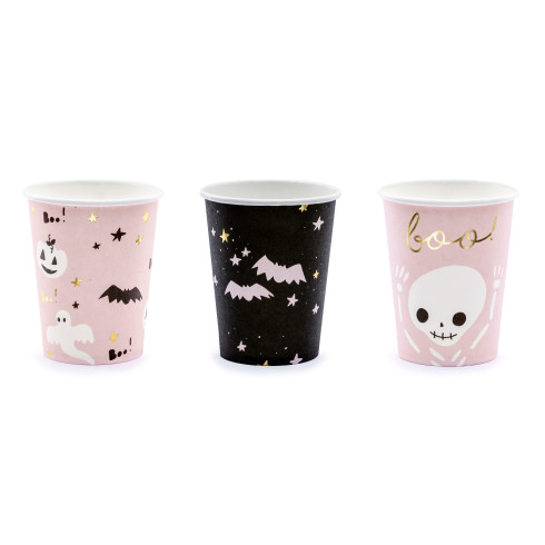Halloween papírpoharak 220 ml, vegyes minták, 6 db