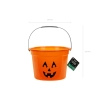 Găletușă de Halloween în formă de dovleac pentru dulciuri, portocalie, 20,5 x 15 cm