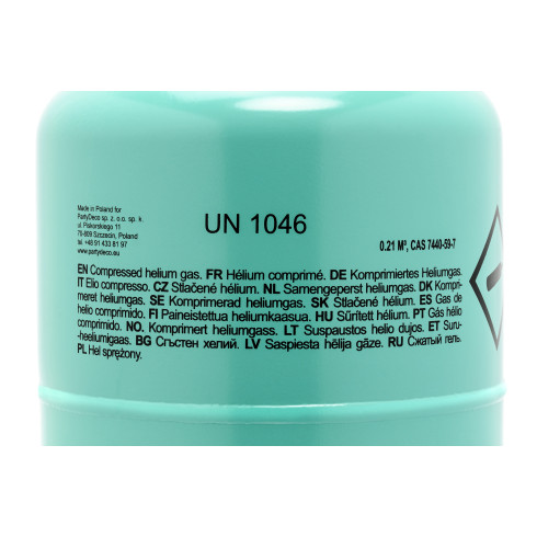 Helijeva boca za 30 balona, mentol, 0,20 m³