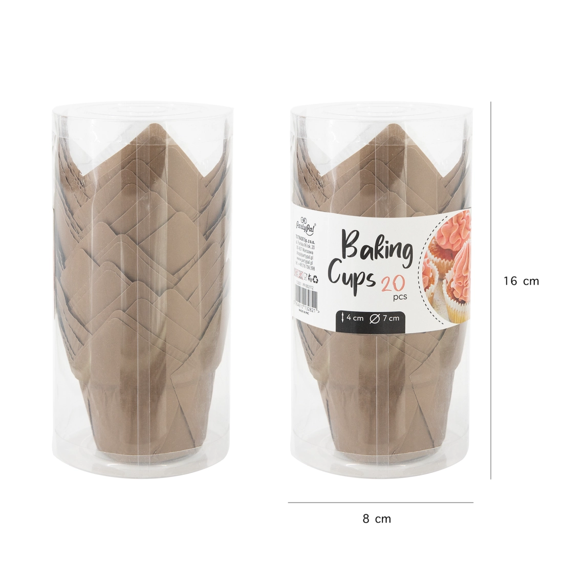 Cupe maro pentru brioșe, 20 buc.