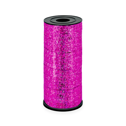 Holografická dekorativní stuha tmavě růžová 92 m