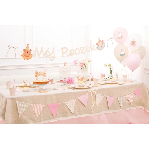 Enkratni kozarčki Baby Shower rožnati, 6 kos