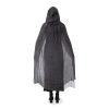 Karnevalska kabanica s kapuljačom 120 cm crno-siva