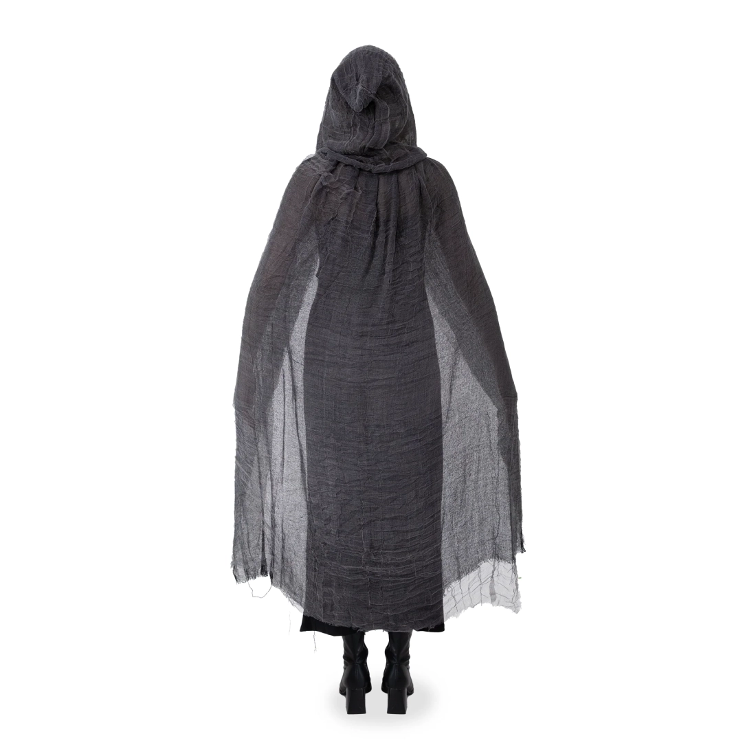 Karnevalska kabanica s kapuljačom 120 cm crno-siva