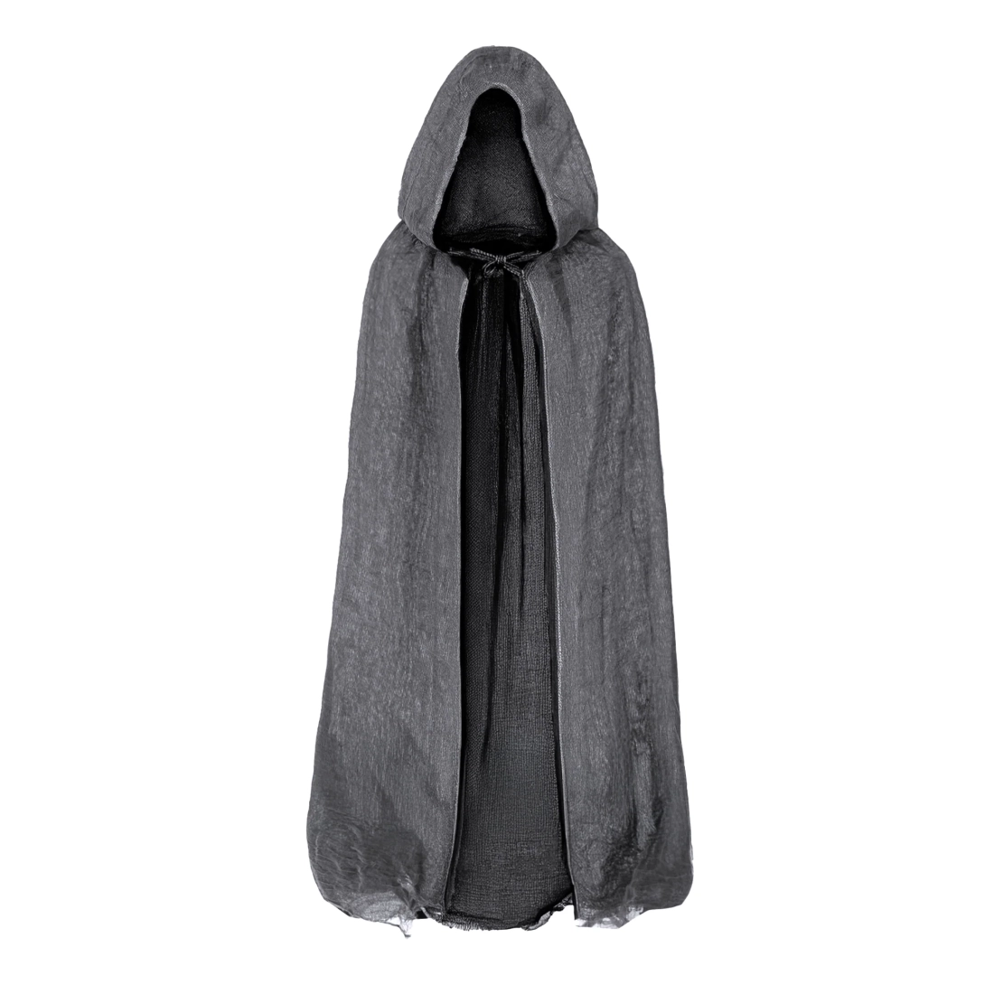 Karnevalska kabanica s kapuljačom 120 cm crno-siva