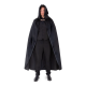 Žametni karnevalni plašč s kapuco, črn, 140 cm