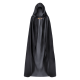 Žametni karnevalni plašč s kapuco, črn, 140 cm