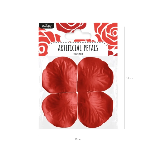 Vörös rózsaszirom konfetti, 100 db