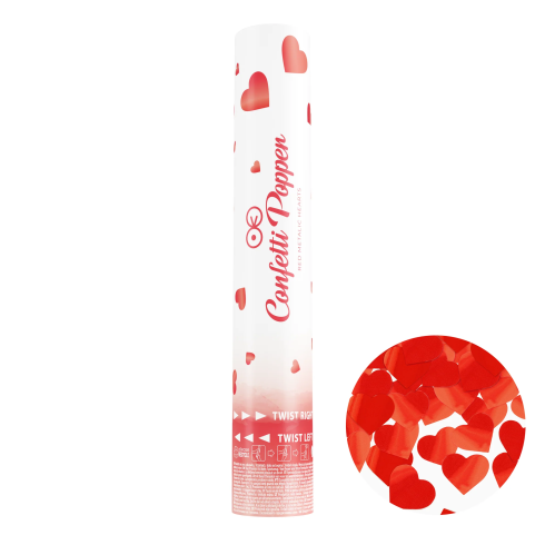 Konfety srdiečka metalické červené 15 g