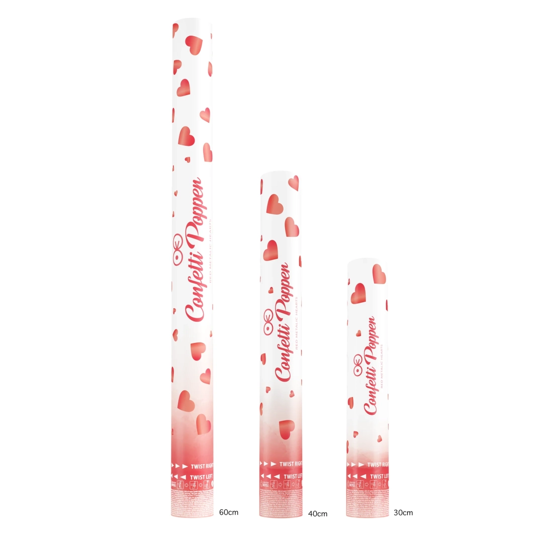 Confetti metalice roșii în formă de inimă 15 g