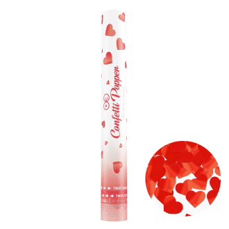 Konfety srdiečka metalické červené na párty