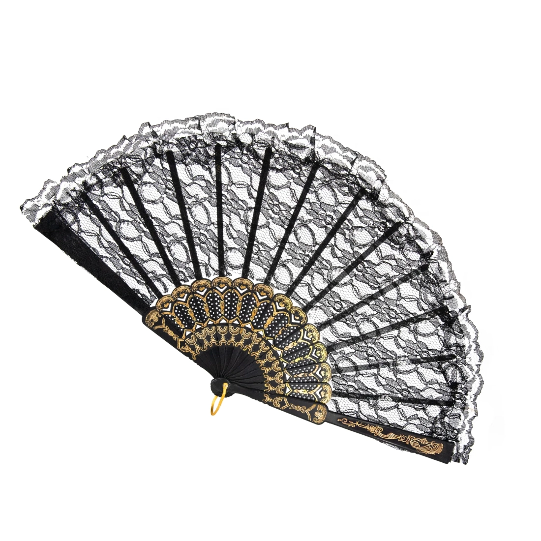 Crna party lepeza s korunkom