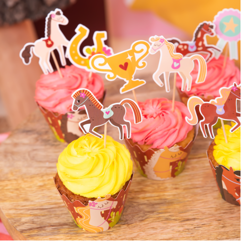 Lovas mintás muffinpapír, 6 darabos szett Lovas mintás muffinpapír, 6 darabos szett