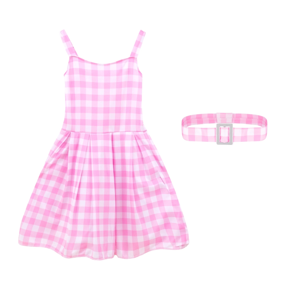 Gyerek pin up ruha rózsaszín kockás S