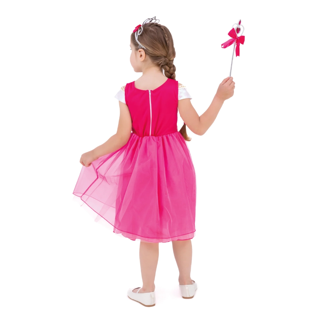Rózsaszín hercegnő jelmez kislányoknak, S méret