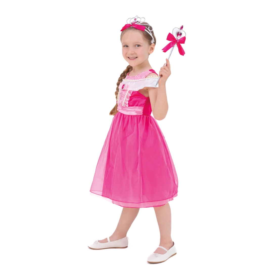 Rózsaszín hercegnő jelmez kislányoknak, S méret