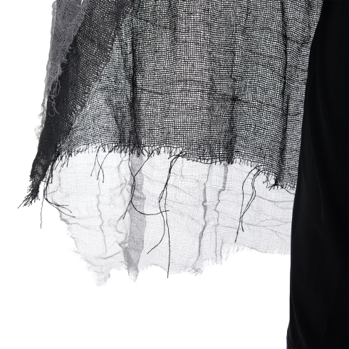 Kostumirani plašč s kapuco za zabave 140 cm črno-siv