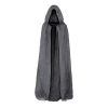 Kostimirani plašt s kapuljačom za zabave 140 cm crno-sivi