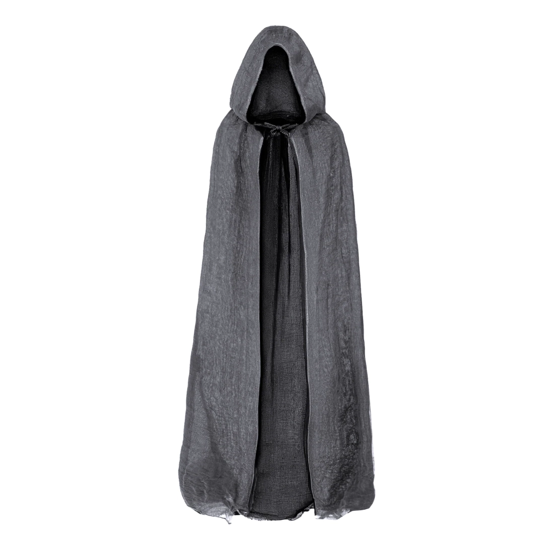 Kostimirani plašt s kapuljačom za zabave 140 cm crno-sivi