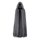 Kostumirani plašč s kapuco za zabave 140 cm črno-siv