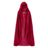 Baršunasti kostim ogrtač s kapuljačom, bordo, 120 cm