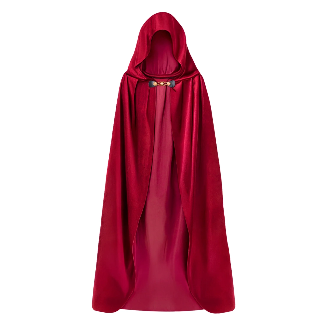 Baršunasti kostim ogrtač s kapuljačom, bordo, 120 cm