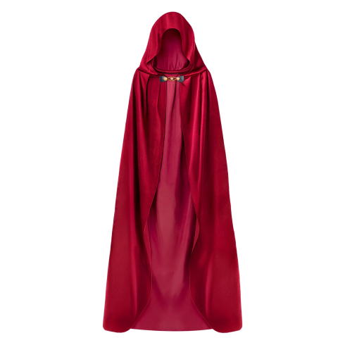 Kostumski žametni plašč s kapuco, bordo, 140 cm