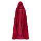 Kostumski žametni plašč s kapuco, bordo, 140 cm