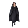 Kostimirani baršunasti plašt s kapuljačom crni 120 cm