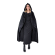 Kostumirani žametni plašč s kapuco, črn, 120 cm