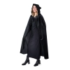 Kostimirani baršunasti plašt s kapuljačom crni 120 cm