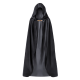 Kostumirani žametni plašč s kapuco, črn, 120 cm