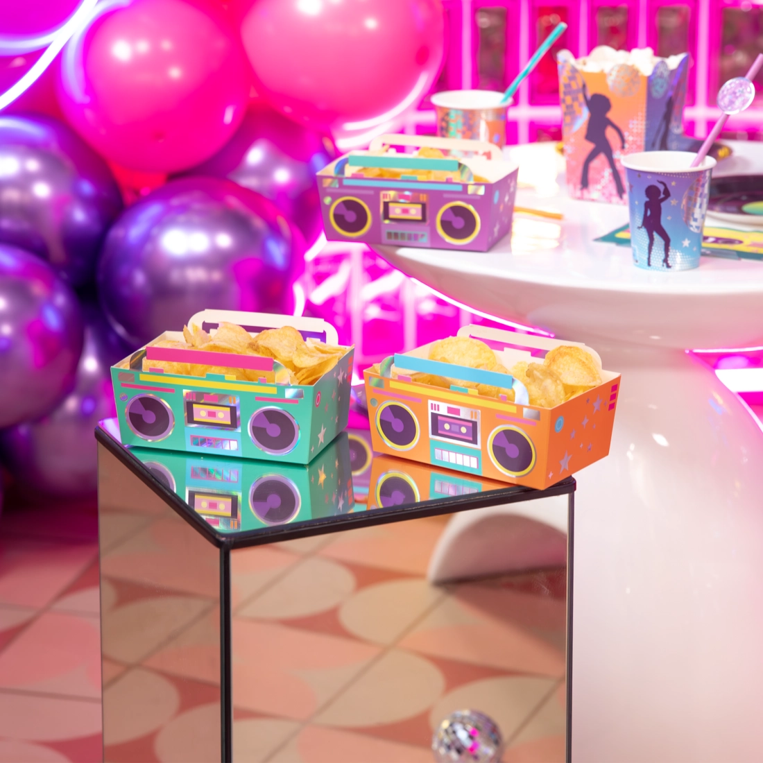 Retro Disco sültkrumpli doboz 15x10 cm, 3 db