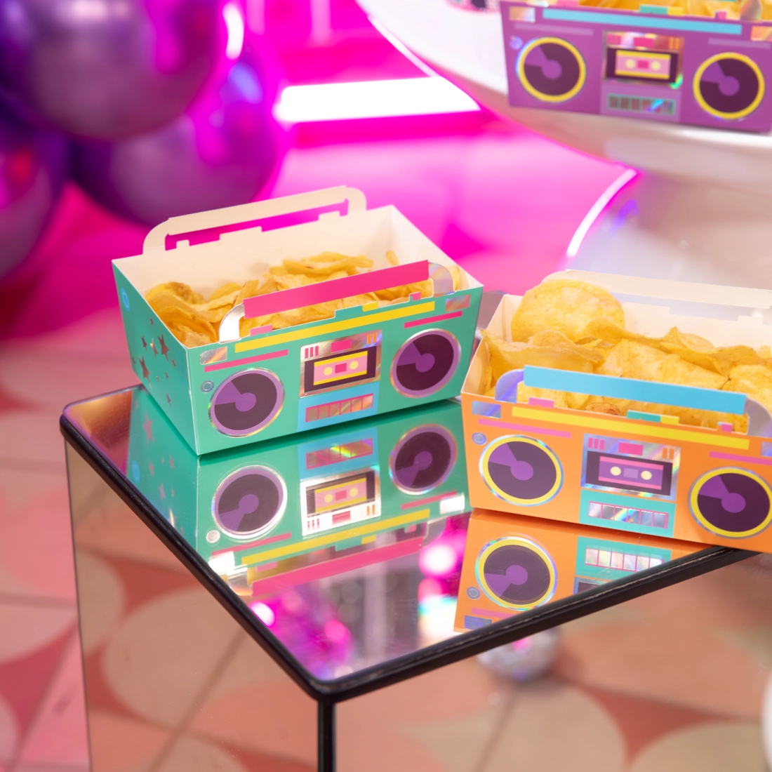 Retro Disco sültkrumpli doboz 15x10 cm, 3 db