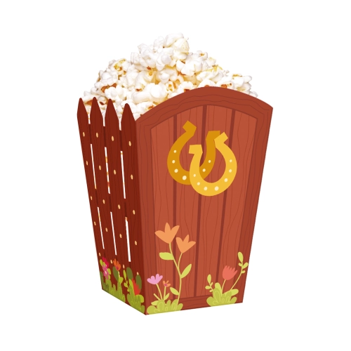Cutie pentru popcorn Cai 8,5 x 13,5 cm, 6 buc.
