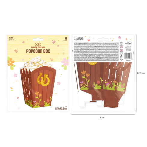Popcornos doboz Lovacskák 8,5 x 13,5 cm, 6 db Popcornos doboz Lovacskák 8,5 x 13,5 cm, 6 db
