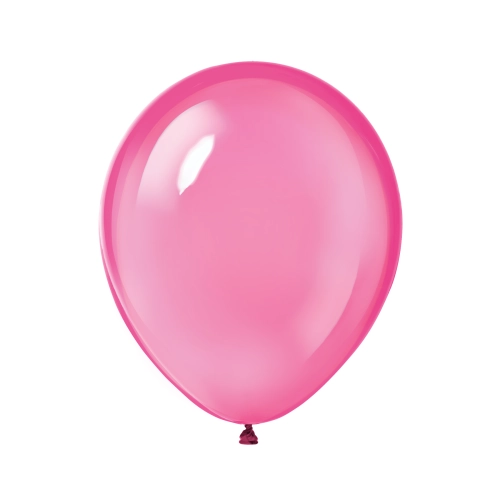 Kristályrózsaszín lufik 25 cm – 10 darabos csomag