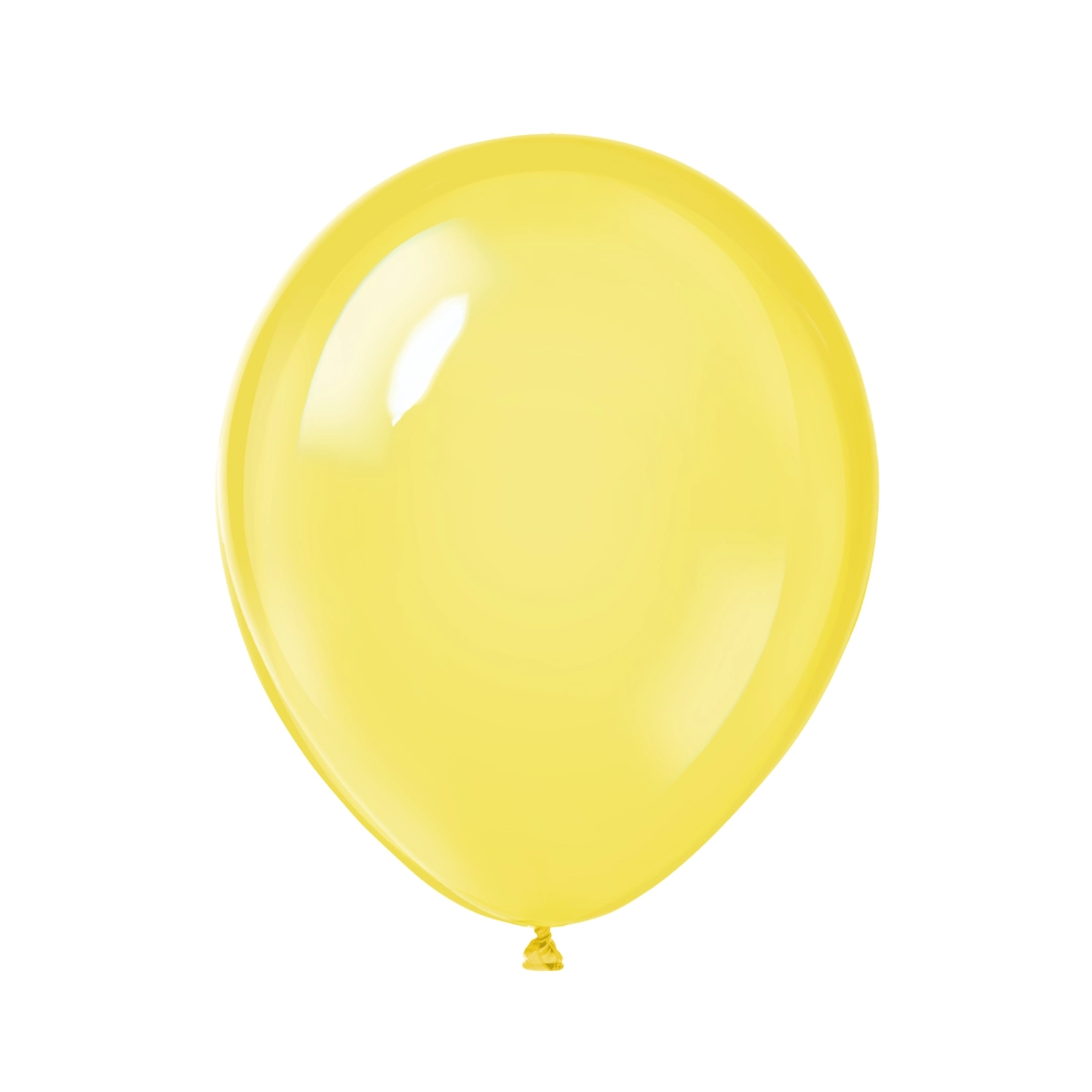 Baloane galbene din cristal 25 cm, 10 buc.