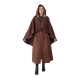 Rjava zaščitna pelerina s kapuco 90 cm