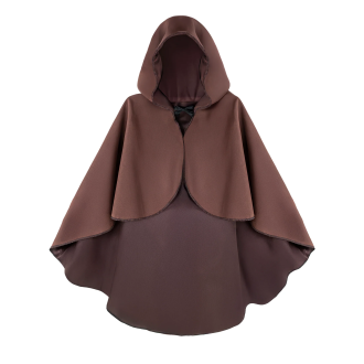 Smeđi zaštitni party ogrtač s kapuljačom 90 cm