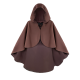 Rjava zaščitna pelerina s kapuco 90 cm