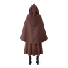 Smeđi zaštitni party ogrtač s kapuljačom 90 cm